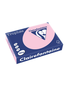 Papier Clairalfa Trophée coloris pastel 160g A4 250 feuilles rose Clairefontaine