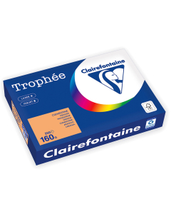 Papier Clairefontaine Trophée Vif - Coloris clémentine (250 feuilles A4 de 160g/m² )