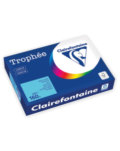 Papier Clairefontaine Trophée Vif - Coloris bleu alizé (250 feuilles A4 de 160g/m² )