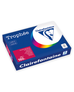 Papier Clairefontaine Trophée Intense - Coloris groseille (250 feuilles A4 de 160g/m² )