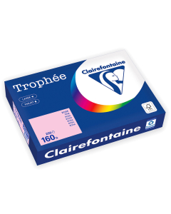 Papier Clairefontaine Trophée Pastel - Coloris rose (250 feuilles A4 de 160g/m² )