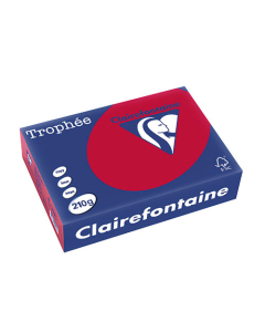 Papier Clairalfa Trophée couleur intense 210g A4 250 feuilles groseille Clairefontaine
