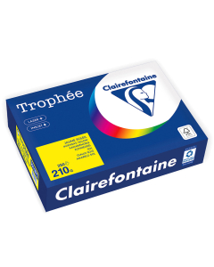 Papier Clairefontaine Trophée Intense - Coloris jaune soleil (250 feuilles A4 de 210 g/m² )