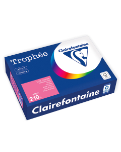 Papier Clairefontaine Trophée Intense - Coloris rose fushia (250 feuilles A4 de 210 g/m² )