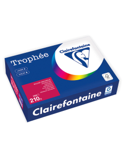 Papier Clairefontaine Trophée Intense - Coloris groseille (250 feuilles A4 de 210 g/m² )