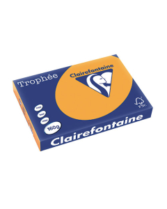 Papier Clairalfa Trophée couleur vive 160g A3 250 feuilles clémentine Clairefontaine