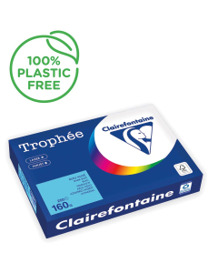 Papier Clairefontaine Trophée vif - Coloris bleu alizé (250 feuilles A3 de 160g/m² )