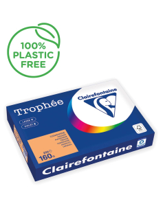 Papier Clairefontaine Trophée vif - Coloris clémentine (250 feuilles A3 de 160g/m² )