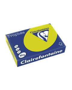 Papier Clairalfa Trophée couleur fluo 80g A4 500 feuilles vert Clairefontaine