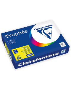 Papier Clairefontaine Trophée Fluo - Coloris jaune (500 feuilles A4 de 80 g/m² )