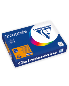 Papier Clairefontaine Trophée Fluo - Coloris orange (500 feuilles A4 de 80 g/m² )