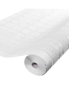 Nappe damassée blanche - 1,2 x 10 m
