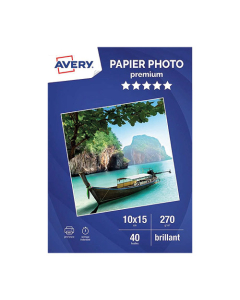 Papier photo brillant 270g 10x15cm pochette de 40 feuilles
