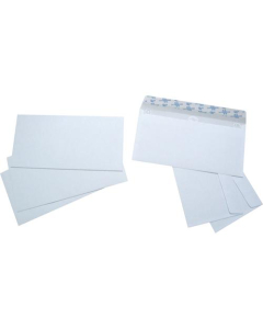 Paquet de 50 enveloppes 110x220 auto-adhésives - 80g blanc