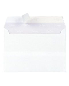Boîte de 500 enveloppes 114x162mm auto-adhésives - 80g blanc fond gris