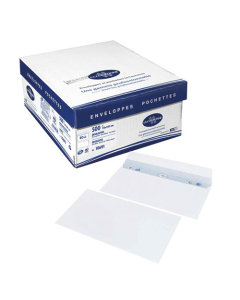Boîte de 500 enveloppes 110x220mm auto-adhésives NF Environnement - 80g Velin Blanc PEFC
