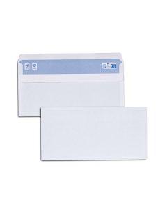 500 enveloppes blanches - DL 110x220mm -  80 g/m² - Autocollantes
