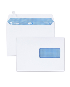 200 enveloppes extra blanches- C5 162x229 - 100 g/m² - Fenêtre 45x100mm - Auto-adhésive