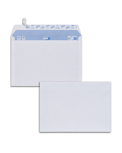 500 enveloppes blanches auto-adhésives - C5 162x229 mm - 90 g/m²
