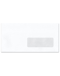 Boîte de 500 enveloppes 110x220mm à fenêtre (35x100mm) auto-adhésives - 80g blanc