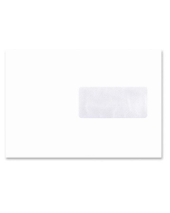 Boîte de 500 enveloppes 162x229mm à fenêtre (45x100mm) autocollantes - 80g blanc