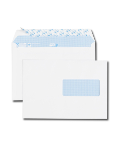 500 enveloppes blanches - 162x229mm (C5) - 90 g/m² -Fenêtre 45x100mm - Auto-adhésive