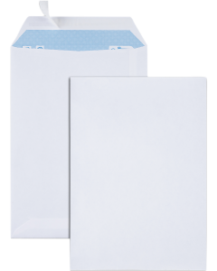 500 pochettes blanches auto-adhésives - 176 x 250 mm - 90 g/m²