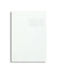 Boîte de 250 pochettes auto-adhésives Clairefontaine 229x324mm - 120g velin blanc fenêtre 45x100mm