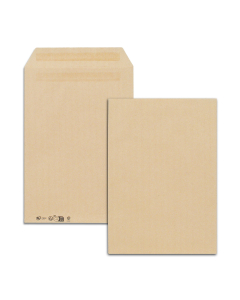 Boîte de 250 pochettes kraft - Autocollantes - 229x324mm - 90 g/m²