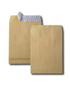 Paquet de 25 pochettes renforcées à soufflet (30mm) auto-adhésives 260x330mm 120g