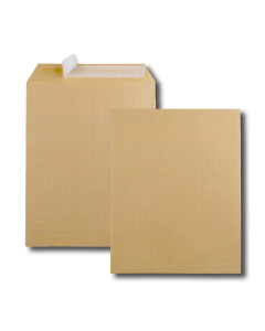 10 pochettes kraft armé brun - C4 229 x 324 m - 120 g/m² - Auto-adhésive