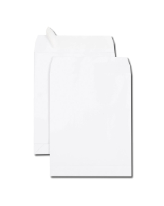 50 sacs à soufflets velin blanc - C4 229 x 324 mm - 120 g/m² - Auto-adhésive