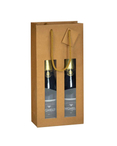 Sac à fenêtre pour 2 bouteilles - 18 x 9 x 38 mm