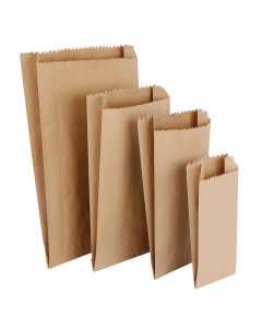 Sachet kraft brun sans poignée - 190 x 350 mm - Soufflet 60 mm