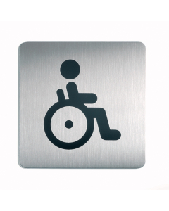 Plaque aluminium picto "Fauteuil handicapé" 15x15cm