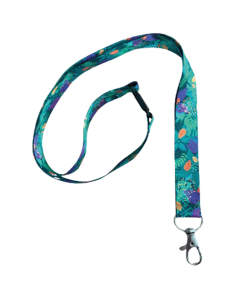 1 tour de cou - 2 cm de large - Motif Jungle - Avec mousqueton