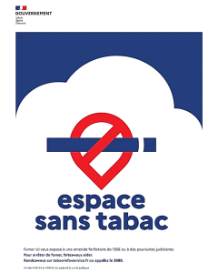 Plaque en dibon 420 x 297 mm "espace sans tabac"