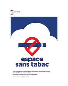 Plaque en dibon 420 x 297 mm "espace sans tabac"
