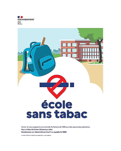 Plaque en dibon 420 x 297 mm "école sans tabac"