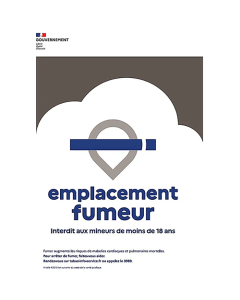Plaque en dibon 420 x 297 mm "emplacement fumeur"
