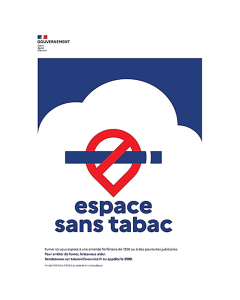 Plaque en dibon 600 x 400 mm "espace sans tabac"