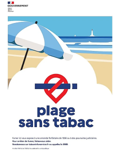Plaque en dibon 3000 x 1000 mm "plage sans tabac"
