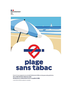 Plaque en dibon 3000 x 1000 mm "plage sans tabac"
