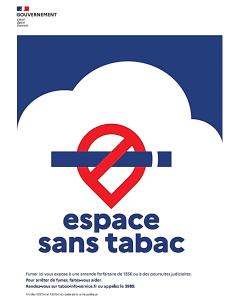 Plaque en PVC 600 x 400 mm "espace sans tabac"