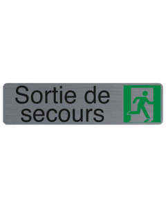 Plaque adhésive " Sortie de secours"