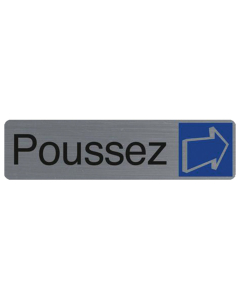 Plaque adhésive " Poussez " horizontal