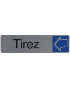 Plaque adhésive " Tirez " horizontal