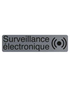 Plaque adhésive " Surveillance électronique "