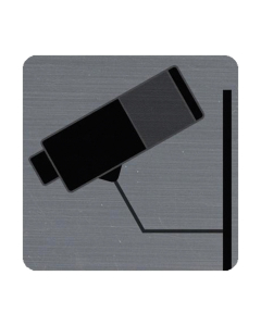 Plaque adhésive picto surveillance caméra