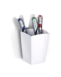 Pot à marqueurs magnétique blanc